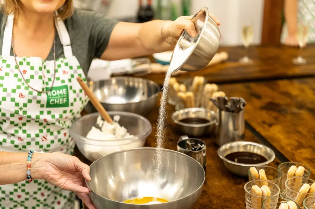 Culinary tour food and wine tasting experience with local ingredients during Pizza & Tiramisu Class