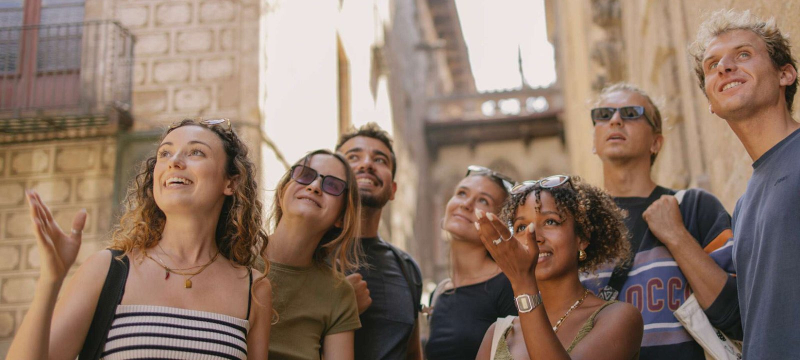 Guests and guide on a Barcelona Walking Tour