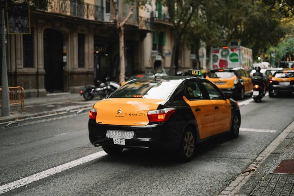 Official Barcelona Taxi, as ordered through one of the best taxi apps in Barcelona