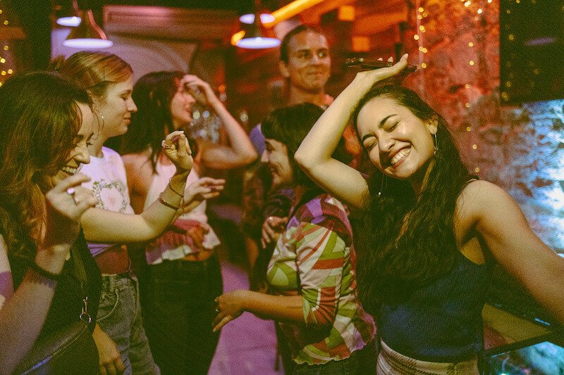 Group dancing on a Rome Tipsy Tour