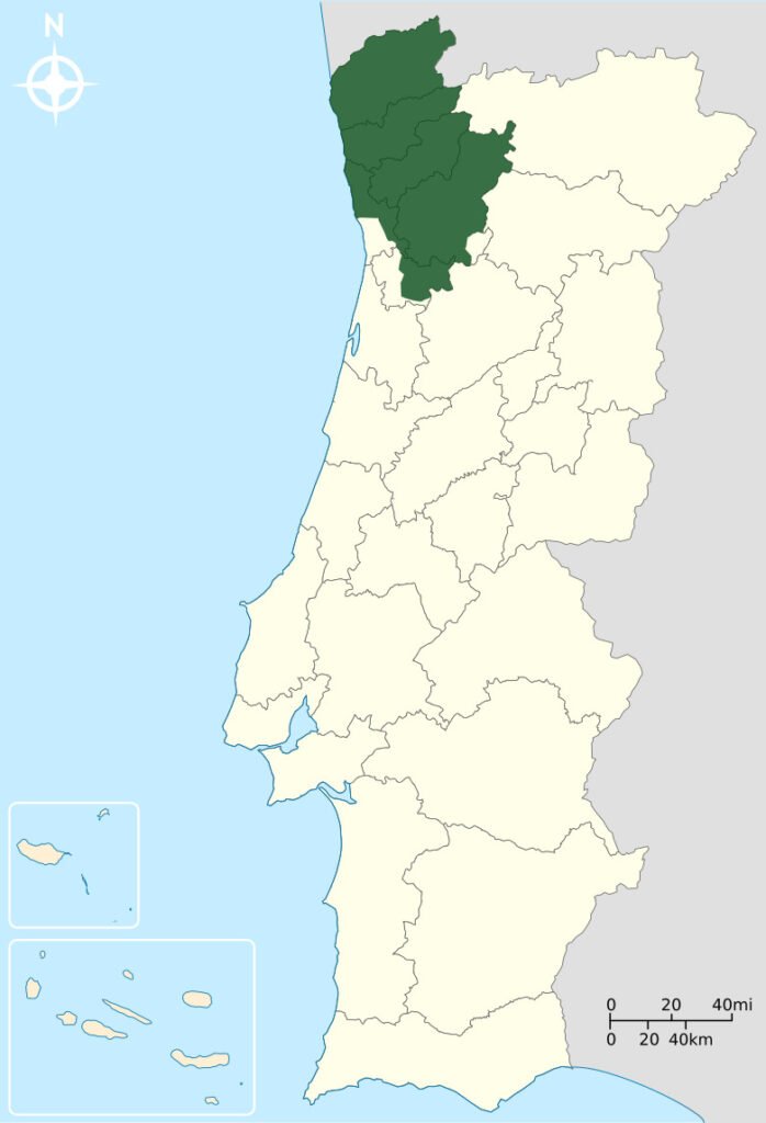 Vinho Verde locator map